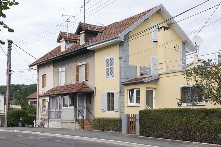 Habitation à 4 logements depuis l'avenue Jean Jaurès. © Région Bourgogne-Franche-Comté, Inventaire du patrimoine