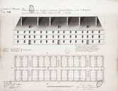 Plan et élévation du corps de casernes à construire. © Région Bourgogne-Franche-Comté, Inventaire du patrimoine