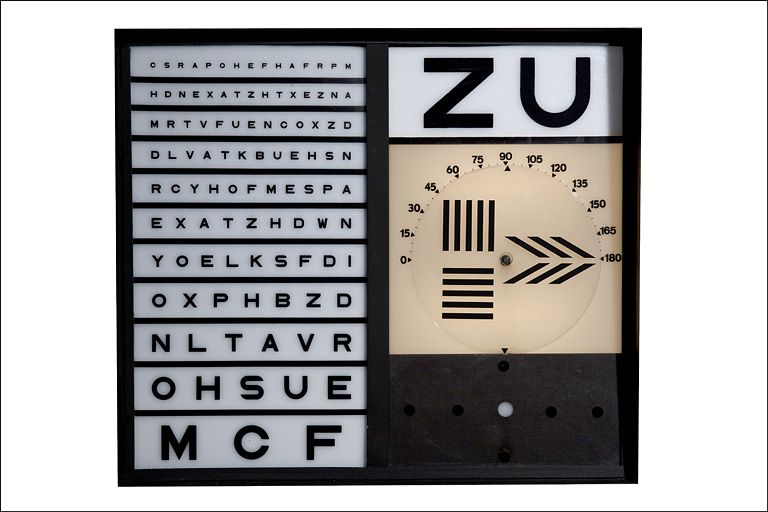 Test de Monoyer, dû à la société Essilor. © Région Bourgogne-Franche-Comté, Inventaire du patrimoine