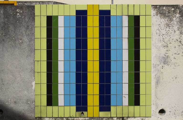 Carrelage mural : un panneau. © Région Bourgogne-Franche-Comté, Inventaire du patrimoine