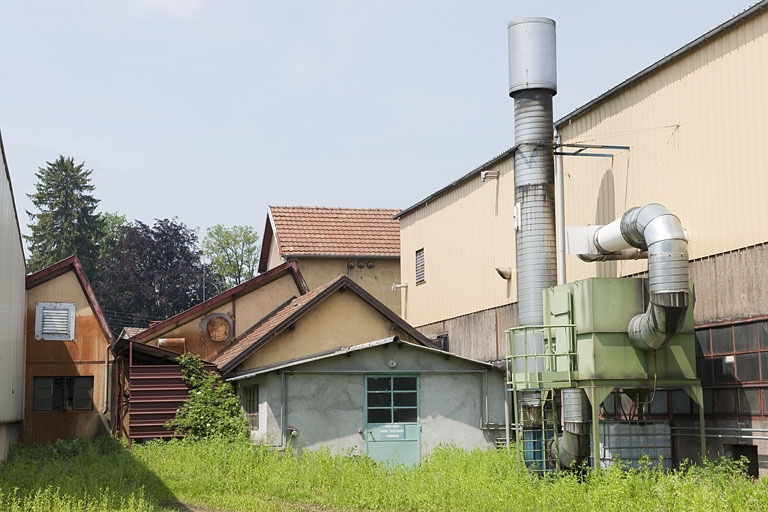 Façades postérieures de bâtiments industriels. © Région Bourgogne-Franche-Comté, Inventaire du patrimoine