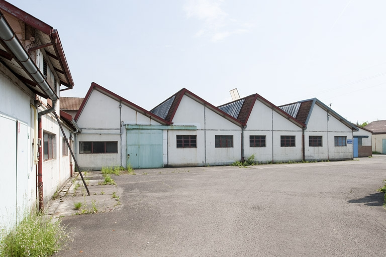 Pignons des shed de l'atelier d'usinage sud. © Région Bourgogne-Franche-Comté, Inventaire du patrimoine