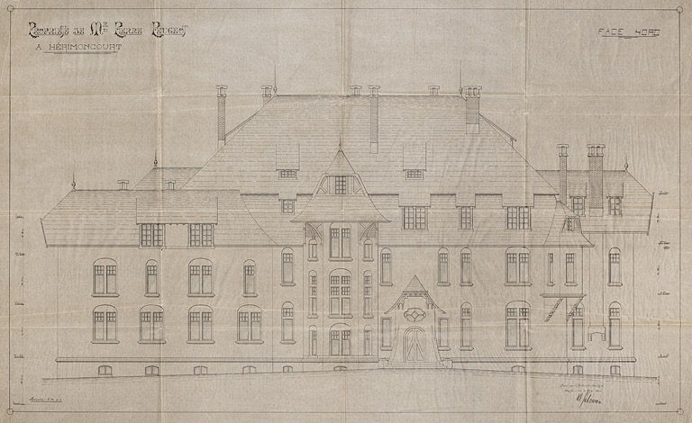 Propriété de M. Pierre Peugeot à Hérimoncourt. Face sud. © Région Bourgogne-Franche-Comté, Inventaire du patrimoine