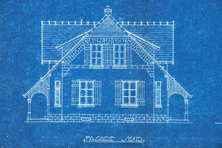 Office public d'Habitation à Bon Marché du Doubs. Maison double [détail de la façade sud]. © Région Bourgogne-Franche-Comté, Inventaire du patrimoine