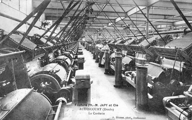 Filature Ph. M. Japy et Cie, Audincourt (Doubs). La carderie. © Région Bourgogne-Franche-Comté, Inventaire du patrimoine