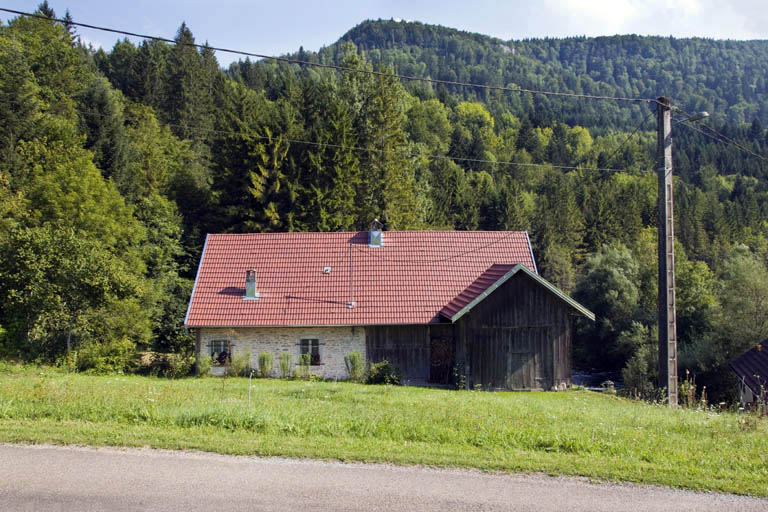 Scierie : façade antérieure. © Région Bourgogne-Franche-Comté, Inventaire du patrimoine