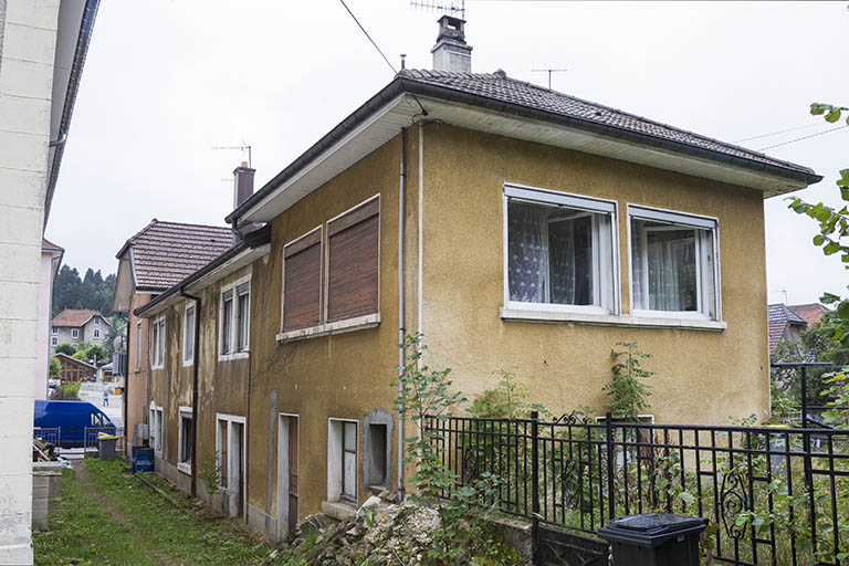 Atelier au 3 rue du Bélvédère et façade orientale. © Région Bourgogne-Franche-Comté, Inventaire du patrimoine