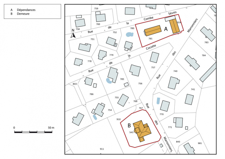 Plan-masse et de situation. © Région Bourgogne-Franche-Comté, Inventaire du patrimoine