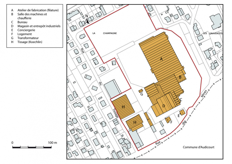Plan-masse et de situation. © Région Bourgogne-Franche-Comté, Inventaire du patrimoine