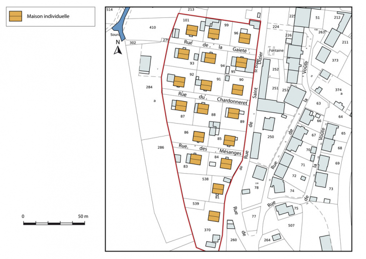 Plan-masse et de situation. © Région Bourgogne-Franche-Comté, Inventaire du patrimoine