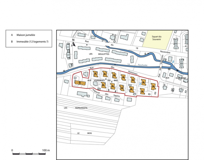 Plan-masse et de situation. © Région Bourgogne-Franche-Comté, Inventaire du patrimoine Plan-masse et de situation. © Région Bourgogne-Franche-Comté, Inventaire du patrimoine