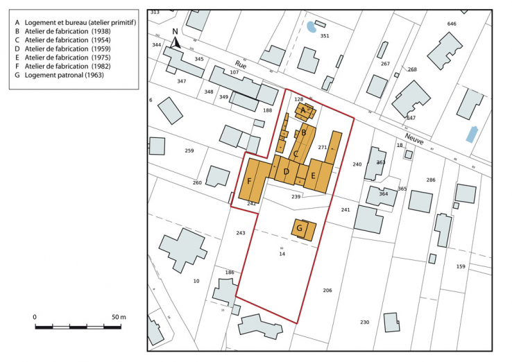Plan-masse et de situation. © Région Bourgogne-Franche-Comté, Inventaire du patrimoine