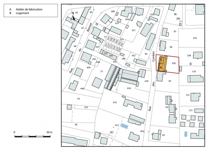 Plan-masse et de situation. © Région Bourgogne-Franche-Comté, Inventaire du patrimoine
