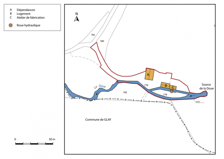 Plan-masse et de situation. © Région Bourgogne-Franche-Comté, Inventaire du patrimoine Plan-masse et de situation. © Région Bourgogne-Franche-Comté, Inventaire du patrimoine