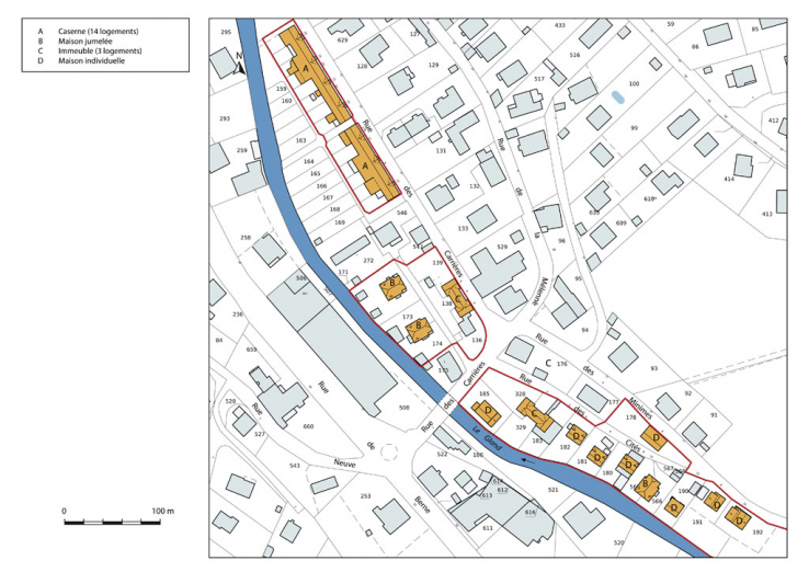 Plan-masse et de situation. © Région Bourgogne-Franche-Comté, Inventaire du patrimoine