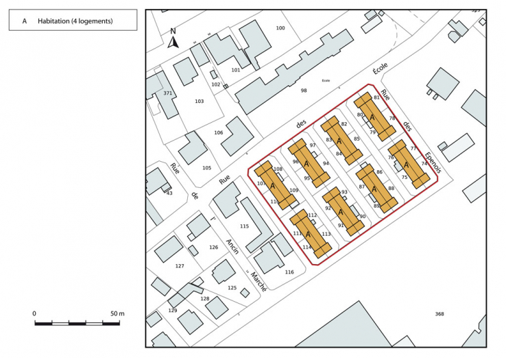 Plan-masse et de situation. © Région Bourgogne-Franche-Comté, Inventaire du patrimoine