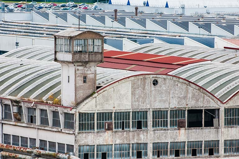 Détail de l'ancien entrepôt des véhicules (201). © Région Bourgogne-Franche-Comté, Inventaire du patrimoine