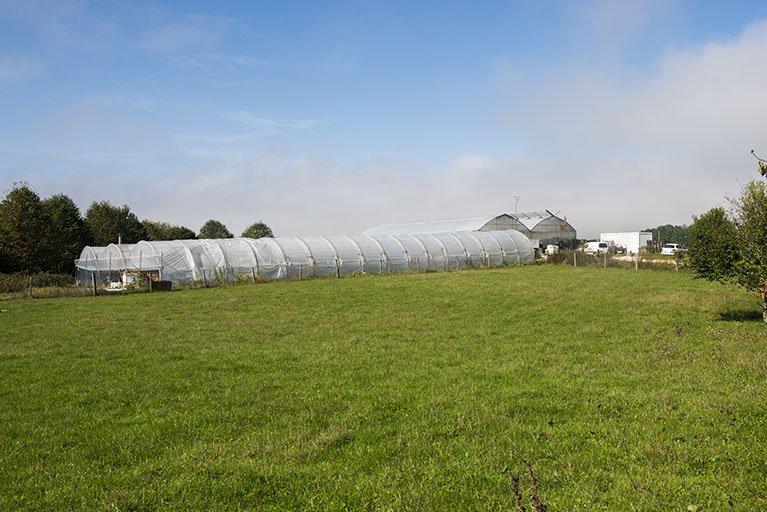 A l'ouest du terrain, vue sur les serres depuis l'est. © Région Bourgogne-Franche-Comté, Inventaire du patrimoine