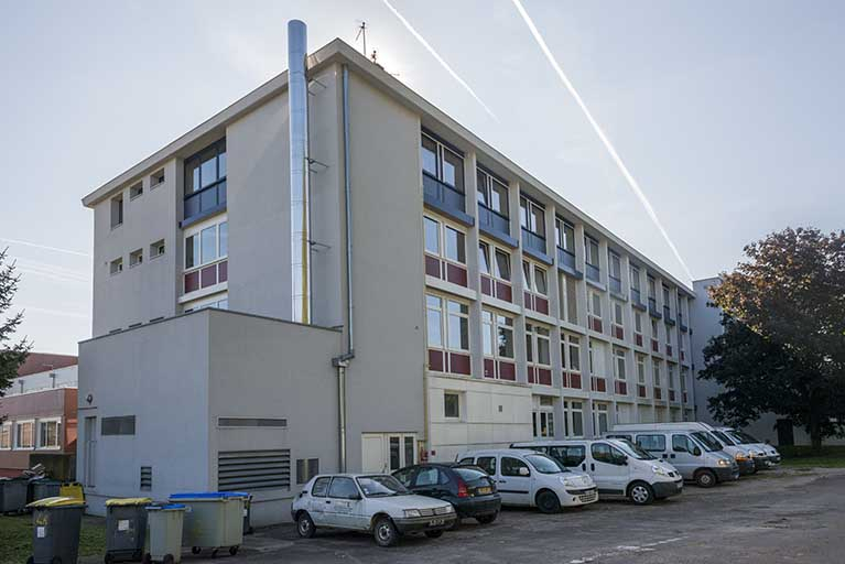 Chaufferie à l'angle nord-ouest de l'externat.  © Région Bourgogne-Franche-Comté, Inventaire du patrimoine