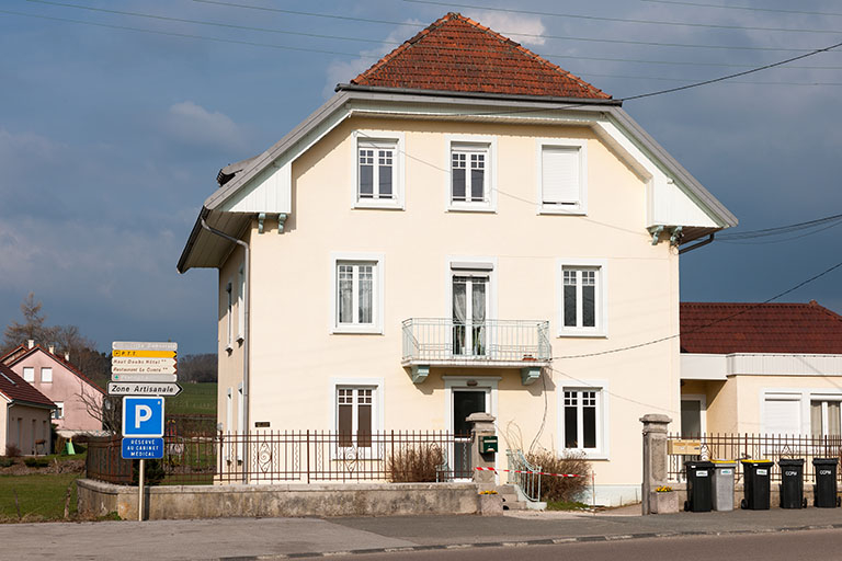 Façade antérieure du logement patronal. © Région Bourgogne-Franche-Comté, Inventaire du patrimoine
