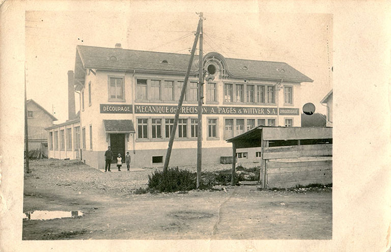 [Façade antérieure de l'usine], entre 1922 et 1935. © Région Bourgogne-Franche-Comté, Inventaire du patrimoine