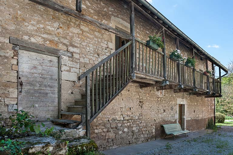 Détail de la façade nord du logement patronal. © Région Bourgogne-Franche-Comté, Inventaire du patrimoine