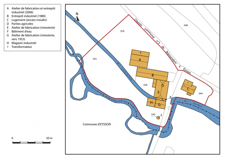 Plan-masse et de situation, section C. © Région Bourgogne-Franche-Comté, Inventaire du patrimoine