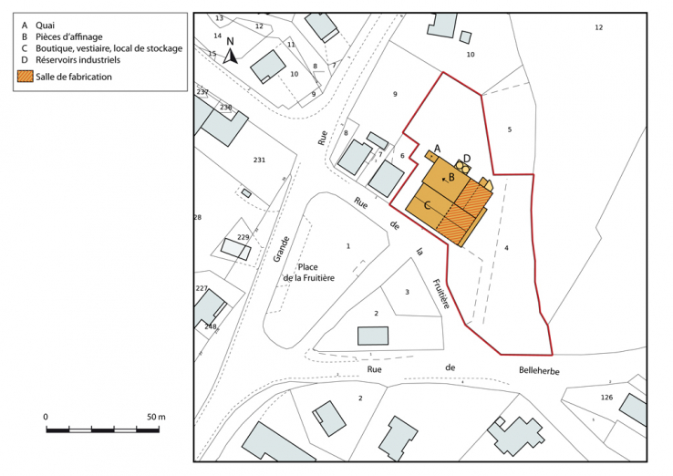 Plan-masse et de situation, section AC. © Région Bourgogne-Franche-Comté, Inventaire du patrimoine