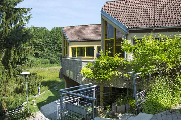 Détail des façades postérieures - ouest - de la restauration. © Région Bourgogne-Franche-Comté, Inventaire du patrimoine