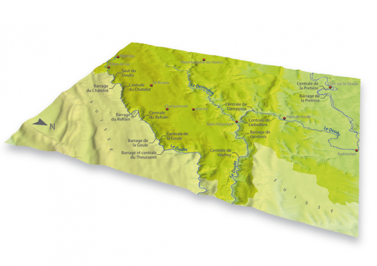 Localisation des sites mentionnés dans le dossier. © Région Bourgogne-Franche-Comté, Inventaire du patrimoine Localisation des sites mentionnés dans le dossier. © Région Bourgogne-Franche-Comté, Inventaire du patrimoine