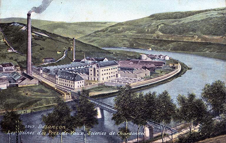 2947. Besançon. Les usines des Prés-de-Vaux. Soieries de Chardonnet, [entre 1905 et 1907]. © Région Bourgogne-Franche-Comté, Inventaire du patrimoine