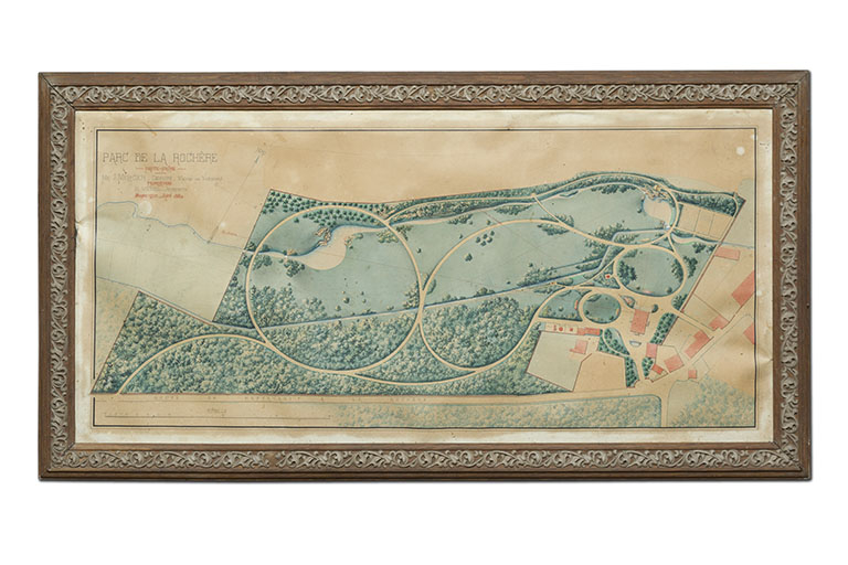 Projet d'aménagment du parc par Henri MIchel. © Région Bourgogne-Franche-Comté, Inventaire du patrimoine Projet d'aménagment du parc par Henri MIchel. © Région Bourgogne-Franche-Comté, Inventaire du patrimoine