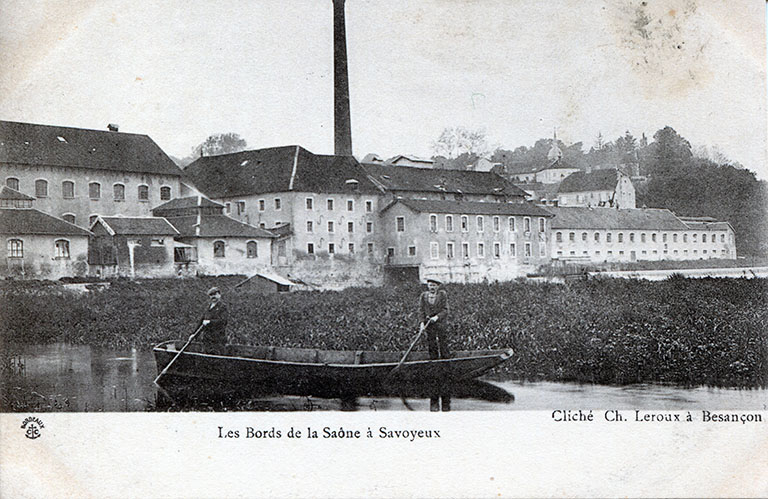 Les bords de la Saône à Savoyeux, carte postale, s.d. [fin 19e ou début 20e siècle]. © Région Bourgogne-Franche-Comté, Inventaire du patrimoine