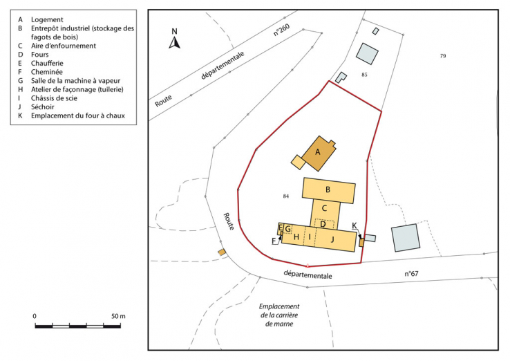 Plan-masse et de situation. Extrait du plan cadastral, 2015, section ZI. © Région Bourgogne-Franche-Comté, Inventaire du patrimoine Plan-masse et de situation. Extrait du plan cadastral, 2015, section ZI. © Région Bourgogne-Franche-Comté, Inventaire du patrimoine