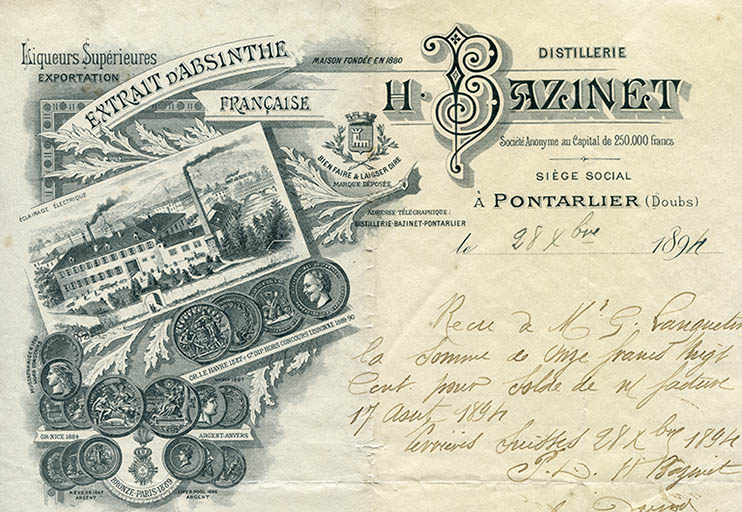 Papier à en-tête, s.d. [fin 19e siècle]. © Région Bourgogne-Franche-Comté, Inventaire du patrimoine