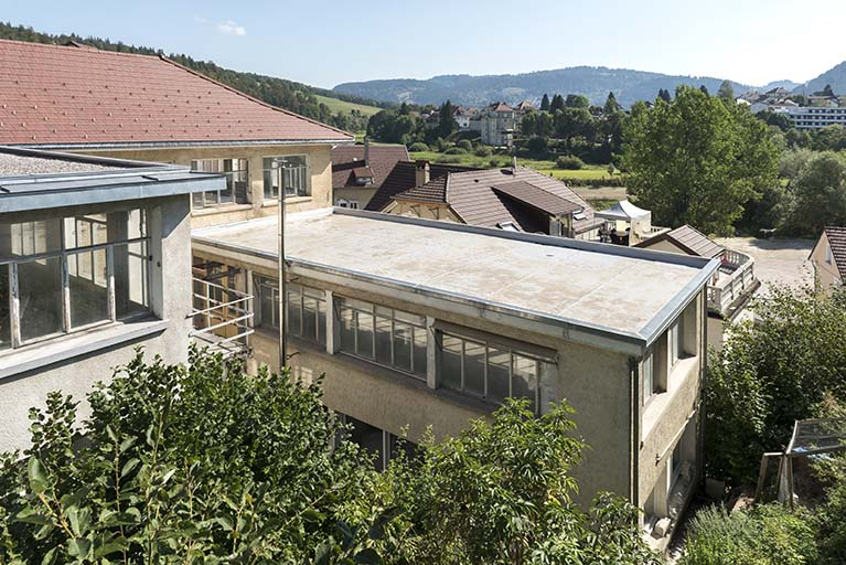 Usine : corps bâti entre 1939 et 1951 en retour contre la façade postérieure. © Région Bourgogne-Franche-Comté, Inventaire du patrimoine
