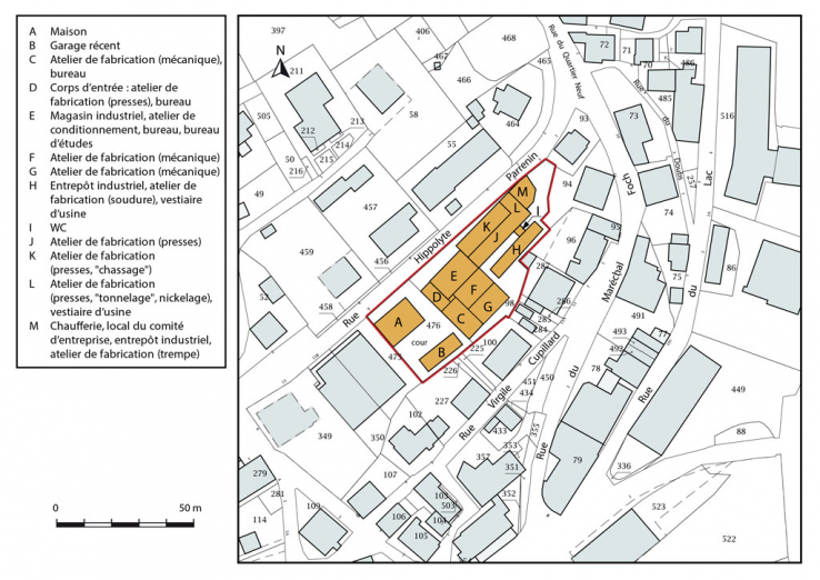 Plan-masse et de situation. © Région Bourgogne-Franche-Comté, Inventaire du patrimoine Plan-masse et de situation. © Région Bourgogne-Franche-Comté, Inventaire du patrimoine