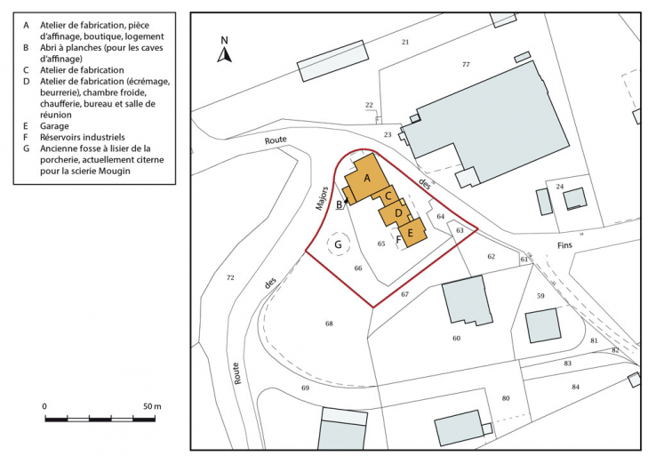 Plan-masse et de situation. © Région Bourgogne-Franche-Comté, Inventaire du patrimoine