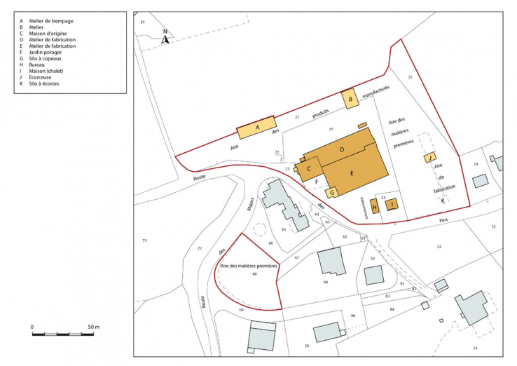 Plan-masse et de situation. © Région Bourgogne-Franche-Comté, Inventaire du patrimoine