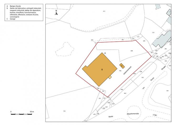 Plan-masse et de situation. © Région Bourgogne-Franche-Comté, Inventaire du patrimoine Plan-masse et de situation. © Région Bourgogne-Franche-Comté, Inventaire du patrimoine