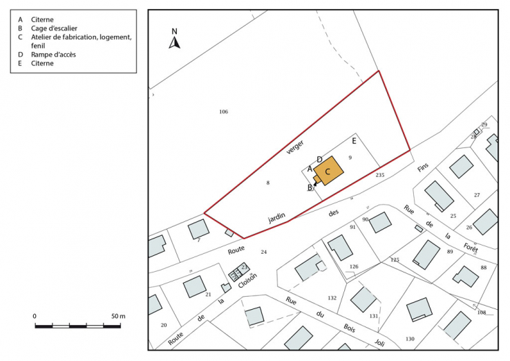 Plan-masse et de situation. © Région Bourgogne-Franche-Comté, Inventaire du patrimoine Plan-masse et de situation. © Région Bourgogne-Franche-Comté, Inventaire du patrimoine