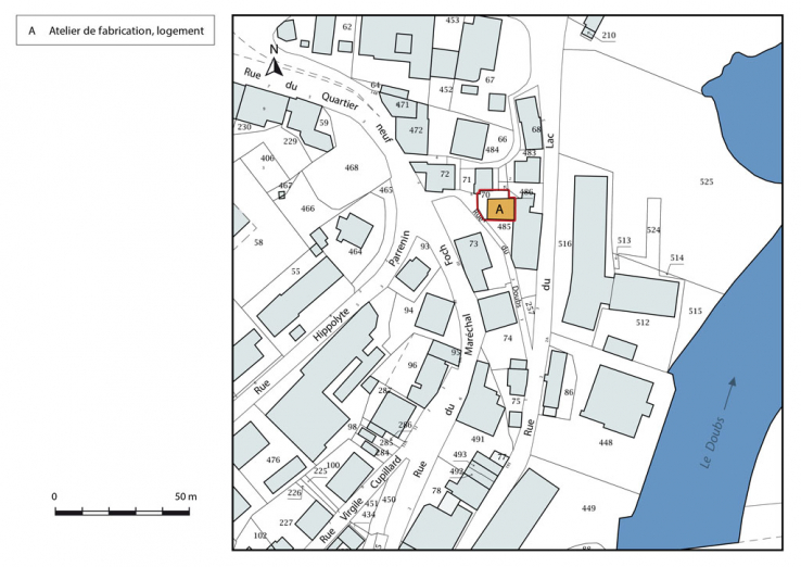 Plan-masse et de situation. © Région Bourgogne-Franche-Comté, Inventaire du patrimoine Plan-masse et de situation. © Région Bourgogne-Franche-Comté, Inventaire du patrimoine