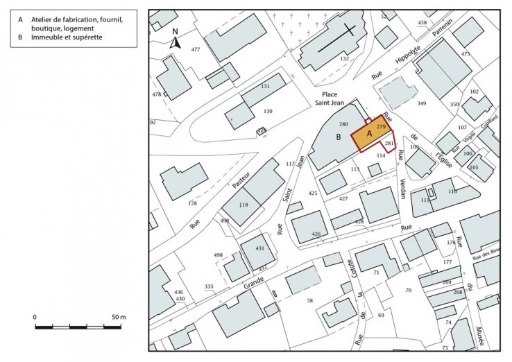 Plan-masse et de situation. © Région Bourgogne-Franche-Comté, Inventaire du patrimoine