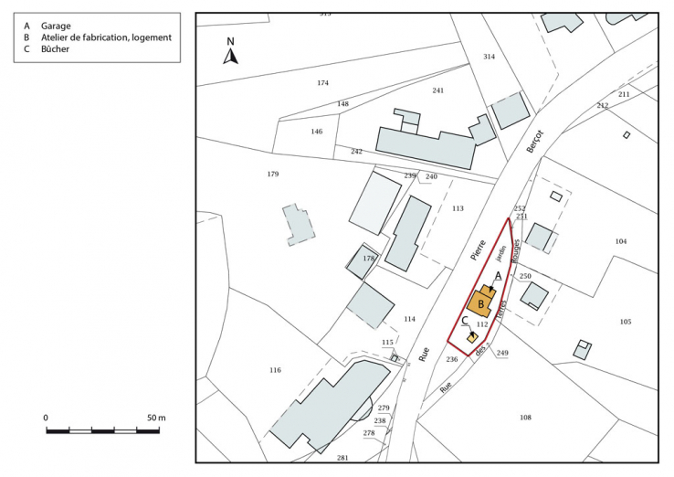 Plan-masse et de situation. © Région Bourgogne-Franche-Comté, Inventaire du patrimoine Plan-masse et de situation. © Région Bourgogne-Franche-Comté, Inventaire du patrimoine