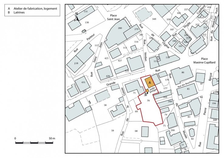 Plan-masse et de situation. © Région Bourgogne-Franche-Comté, Inventaire du patrimoine Plan-masse et de situation. © Région Bourgogne-Franche-Comté, Inventaire du patrimoine