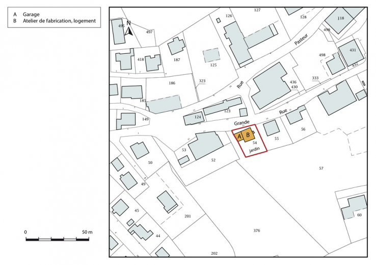 Plan-masse et de situation. © Région Bourgogne-Franche-Comté, Inventaire du patrimoine Plan-masse et de situation. © Région Bourgogne-Franche-Comté, Inventaire du patrimoine