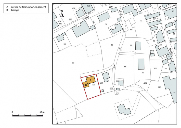 Plan-masse et de situation. © Région Bourgogne-Franche-Comté, Inventaire du patrimoine Plan-masse et de situation. © Région Bourgogne-Franche-Comté, Inventaire du patrimoine