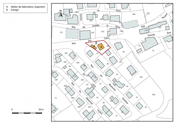 Plan-masse et de situation. © Région Bourgogne-Franche-Comté, Inventaire du patrimoine Plan-masse et de situation. © Région Bourgogne-Franche-Comté, Inventaire du patrimoine