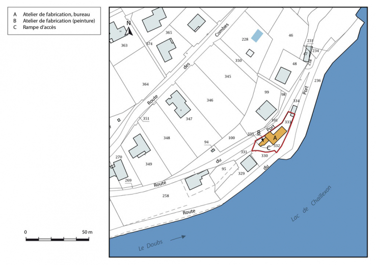 Plan-masse et de situation. © Région Bourgogne-Franche-Comté, Inventaire du patrimoine