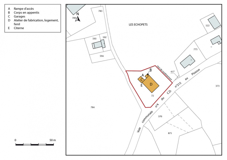 Plan-masse et de situation. © Région Bourgogne-Franche-Comté, Inventaire du patrimoine Plan-masse et de situation. © Région Bourgogne-Franche-Comté, Inventaire du patrimoine